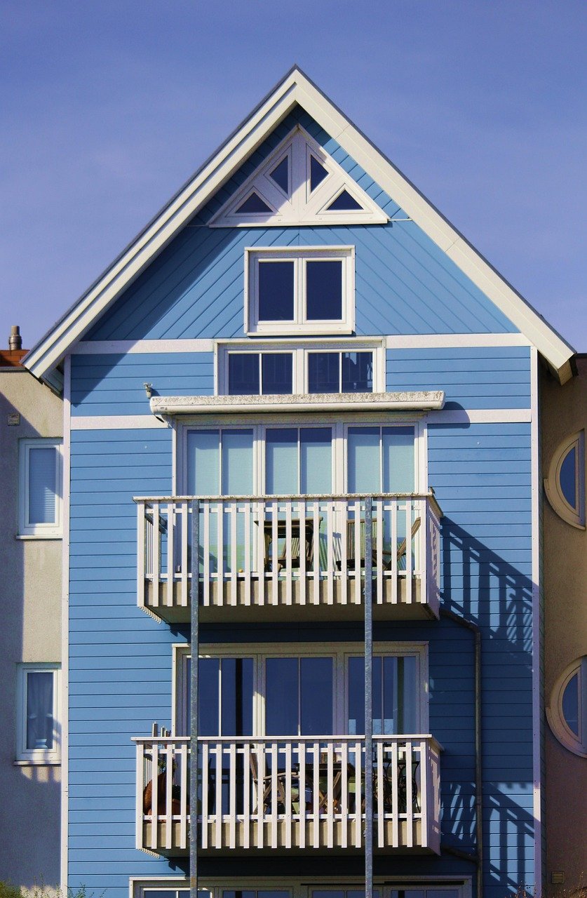 House exterior with dark trim windows