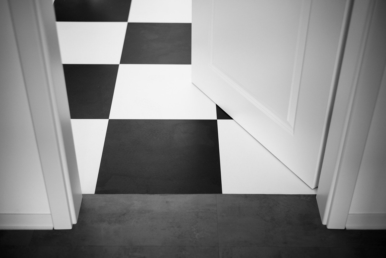 Finished room with painted floor