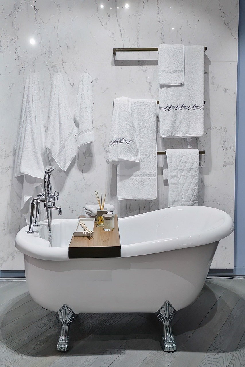 Spa-style basement bathroom