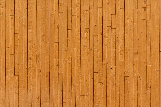 Finished fluted wall painted in a saturated color
