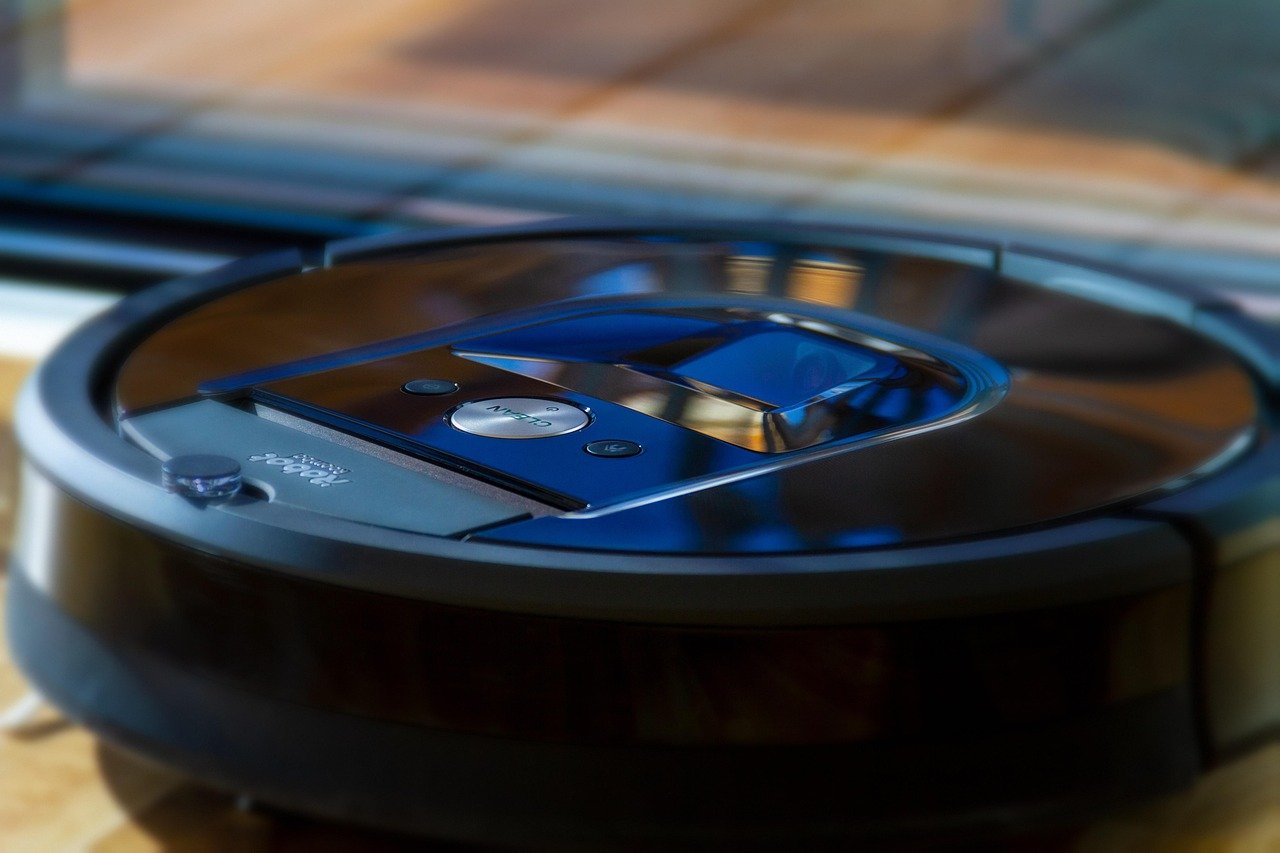 Robot vacuum cleaning a floor