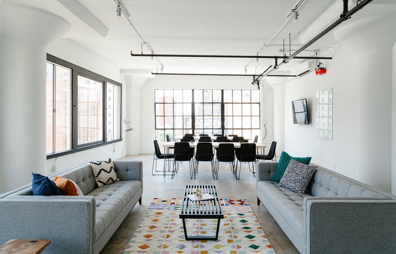 Interior window frame with natural light