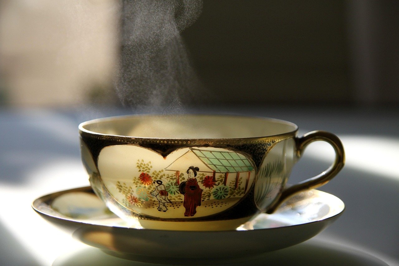 Cup of tea on a cozy windowsill