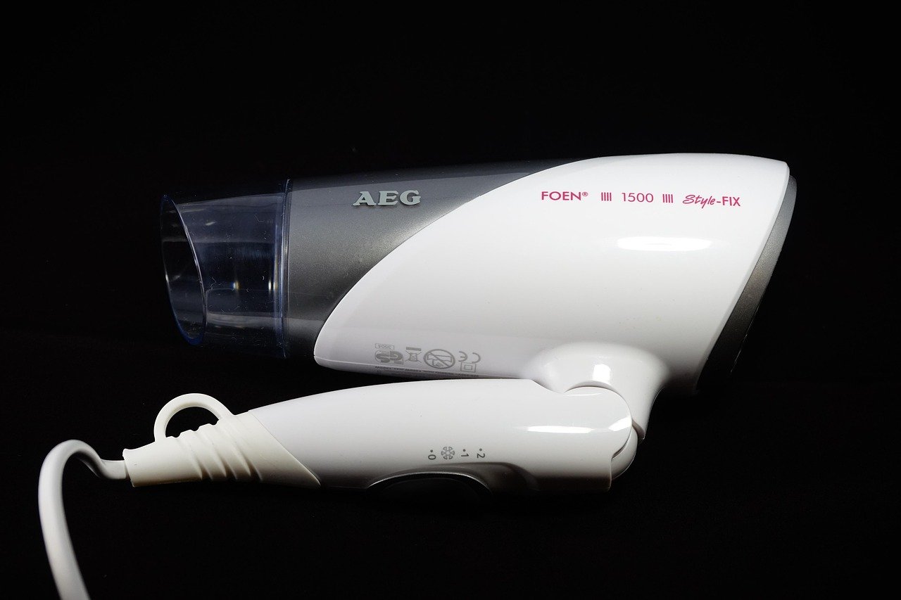Hair dryer for bathroom storage