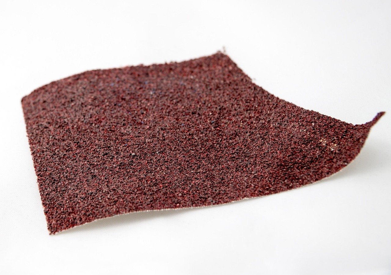 Sandpaper for smoothing cabinet doors