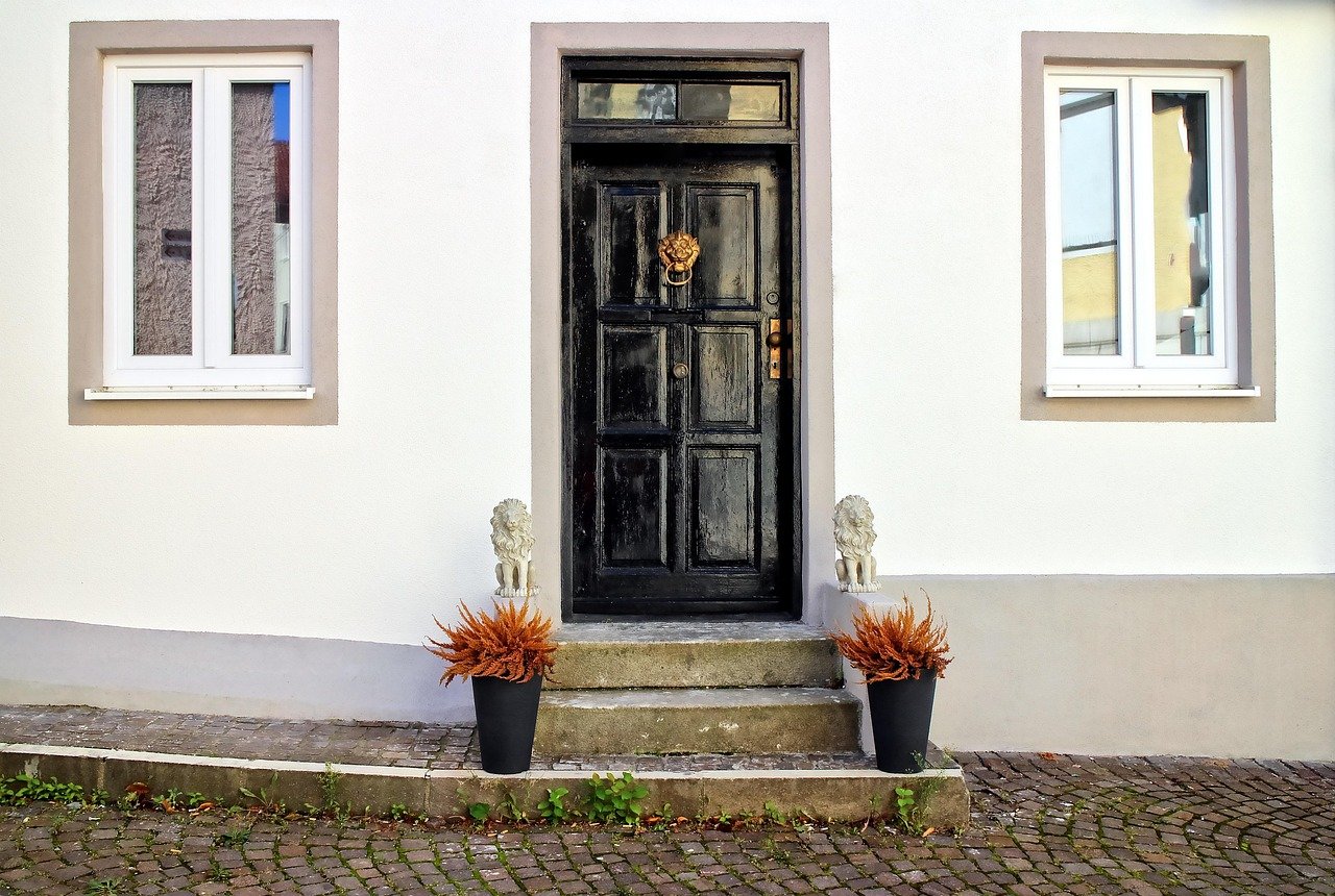House entrance with front door